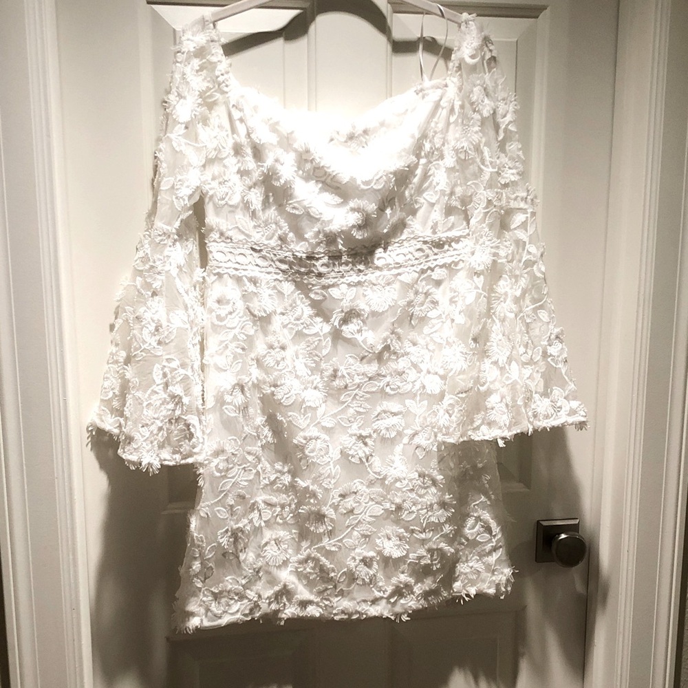 Endless Rose Elegant White Fabric